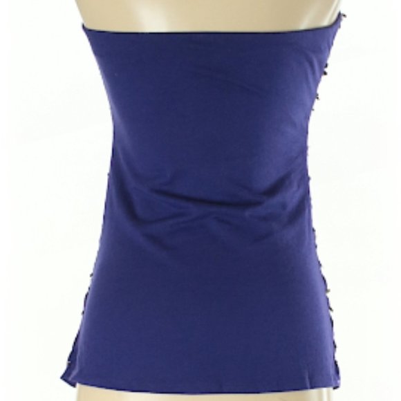 Express Purple and Rose Gold Sequins Tube Top Size Small - Picture 2 of 2